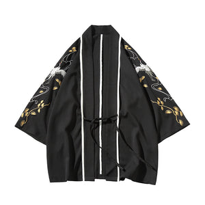 Embroidered Pattern Loose Casual Robe