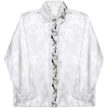 Load image into Gallery viewer, Embroidered Graphic Satin Long Sleeve Shirt
