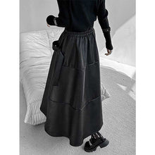 Load image into Gallery viewer, Elastic Waist PU Leather Skirt
