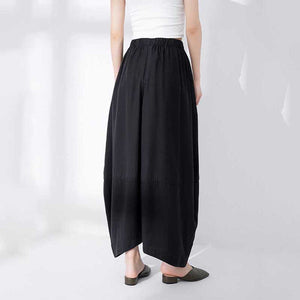 Casual Elastic High Waist Wide Leg Pants