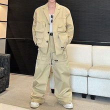 Load image into Gallery viewer, Multi-pocket Detachable Cargo Pants Suit
