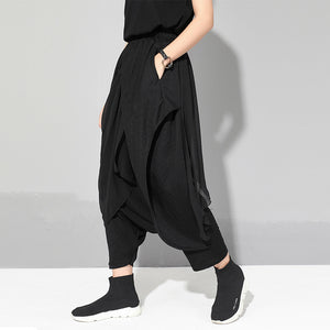 Irregular Double-layered Patchwork Loose Pants