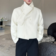 Load image into Gallery viewer, Scarf Collar Warm Short Woolen Coat
