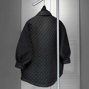 Quilted Thickened Rhombus Cotton Coat