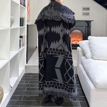 Load image into Gallery viewer, Winter Tassel Printed Knitted Cardigan Coat
