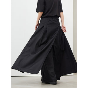 Black Irregular Multi Piece Wide Leg Pants