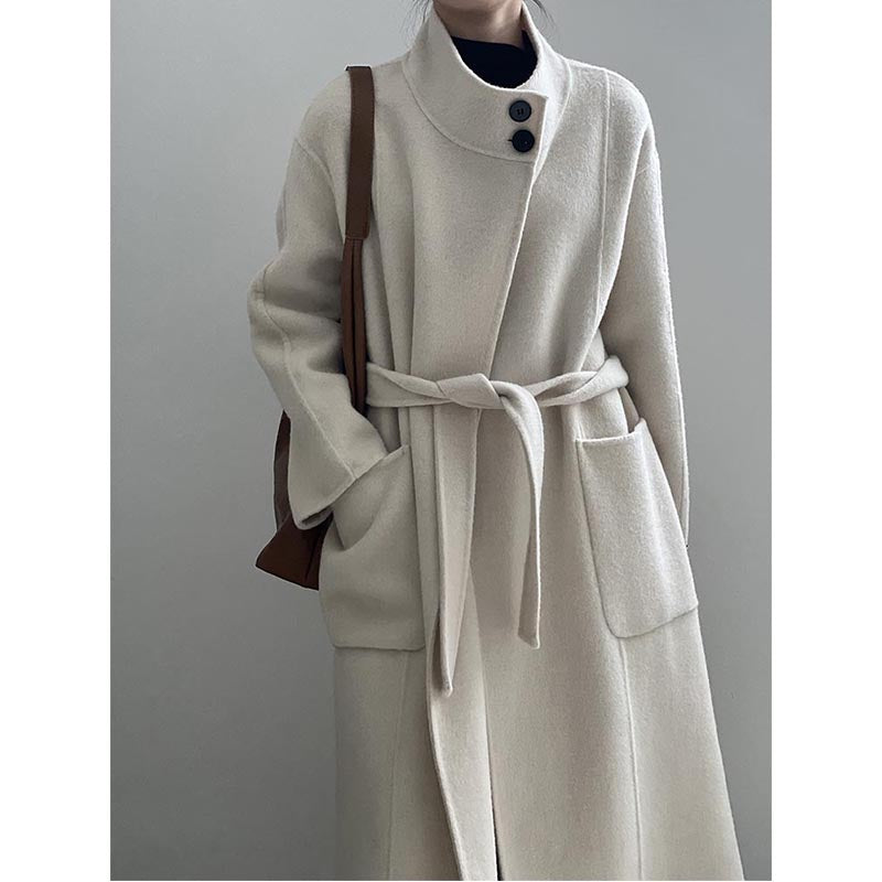 Casual Stand Collar Solid Color Coat