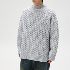 Honeycomb Twist Crew Neck Sweater