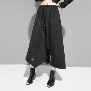 Irregular Cropped Harem Pants