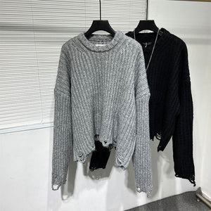 Pullover Knitted Hollow Hole Sweater