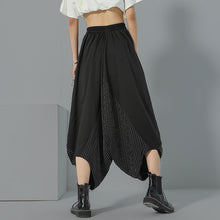 Load image into Gallery viewer, Striped Paneled Wide-leg Irregular Trousers
