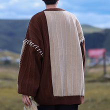 Load image into Gallery viewer, Patchwork Contrasting Color Pullover Sweater
