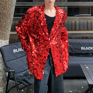 Sequined Reflective Stage Costume Sequins Blazer