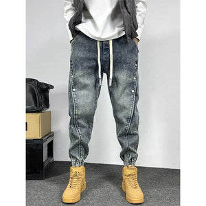 Vintage Loose  Casual Button Jeans