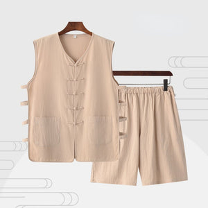 Thin Casual Cotton And Linen Vest