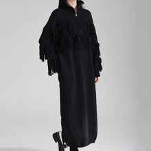 Load image into Gallery viewer, Autumn and Winter Thickened Turtleneck Fringed Knitted Dress
