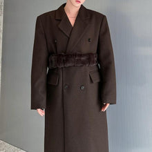 Load image into Gallery viewer, Vintage Faux Fur Belted Long Coat
