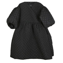 Load image into Gallery viewer, Retro Lantern Sleeve Rhombus Embossed Long Cotton Coat
