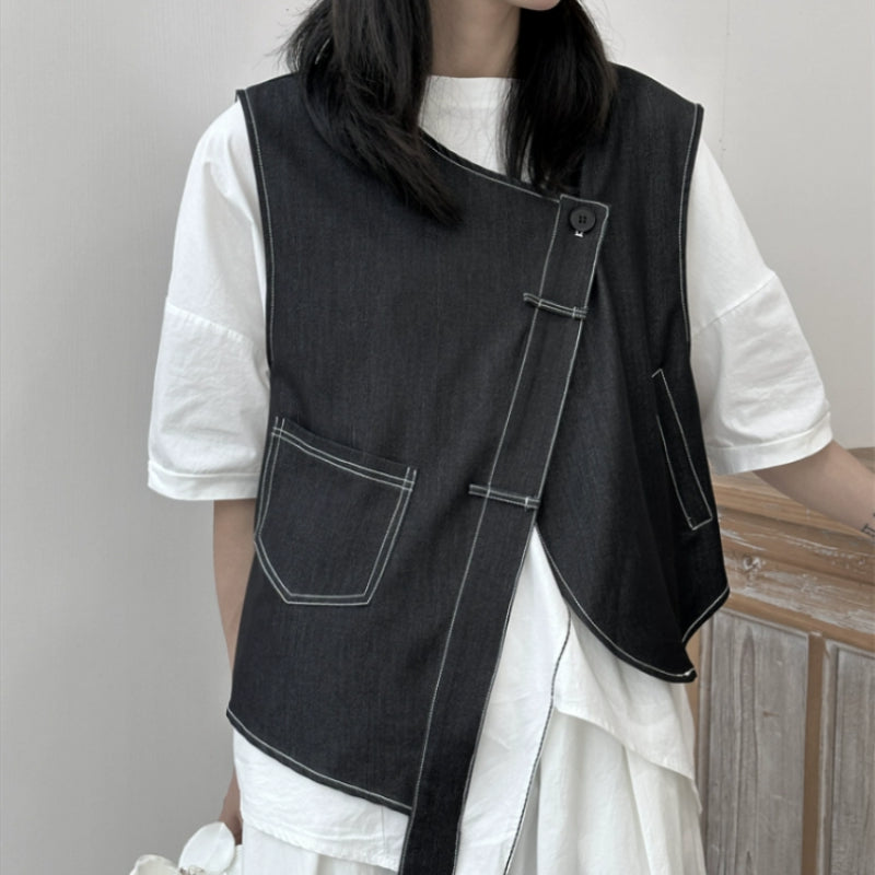 Irregular Loose Thin Vest