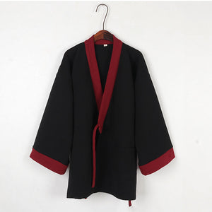 Color Block Cotton Hanfu Thickened Home Himono Zen Clothes