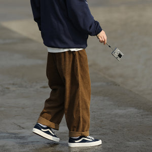 Retro Corduroy Straight-leg Casual Pants