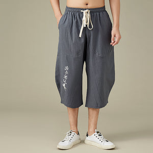 Thin Lantern Casual Cropped Trousers