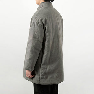 Loose Mid-length Slanted Jacket