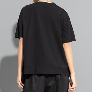 Summer Irregular Zipper T-shirt