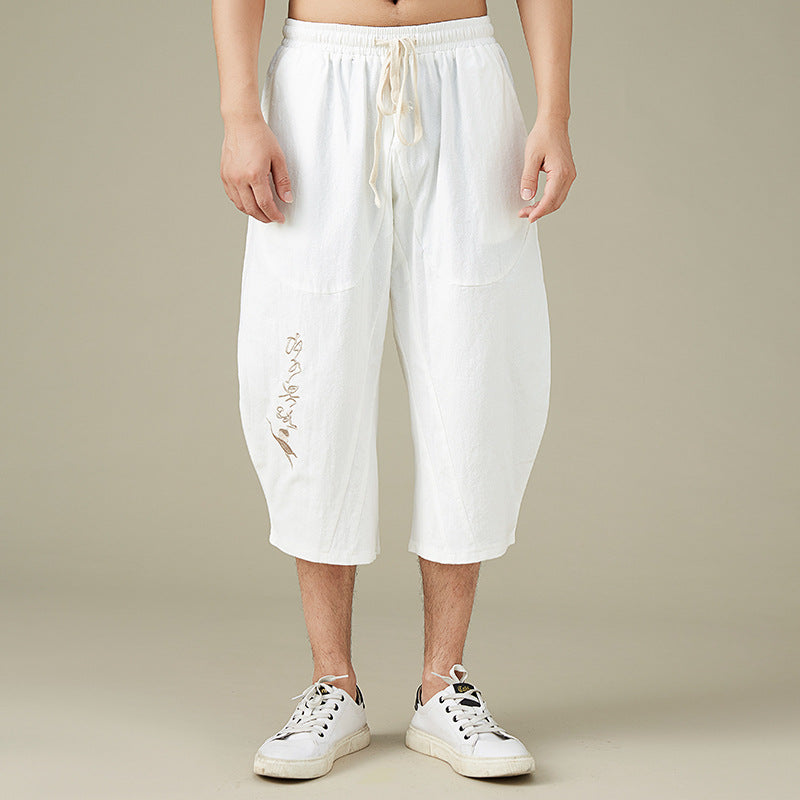 Thin Lantern Casual Cropped Trousers