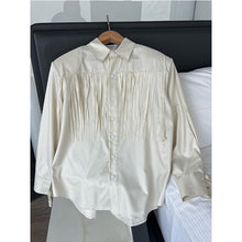 Load image into Gallery viewer, Long Sleeve Tassel Loose Shoulder Pad Shirt
