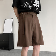 Load image into Gallery viewer, Straight-leg Casual Pants with Belt Design
