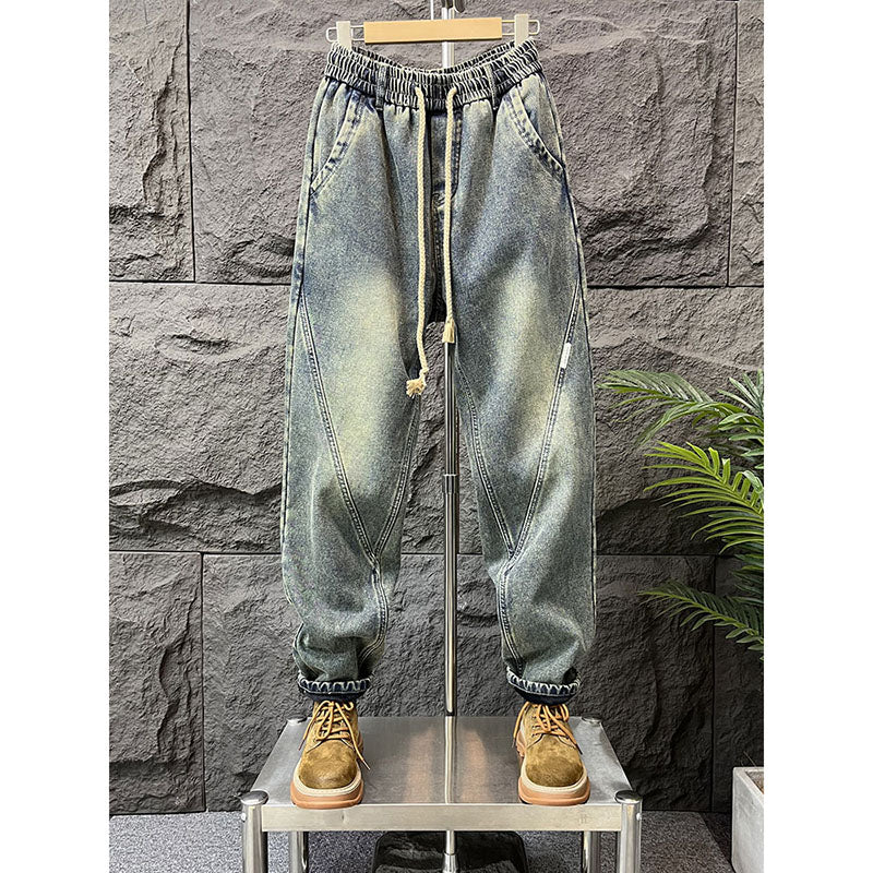 Vintage Washed Straight-leg Jeans