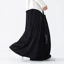 Load image into Gallery viewer, Corduroy Wide-leg Embroidered Culottes Straight Pants
