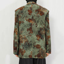 Load image into Gallery viewer, Floral Flocked Loose-fitting Blazer
