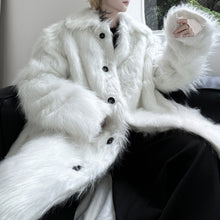 Load image into Gallery viewer, Thickened Plush Artificial Fur Mid-Length Coat
