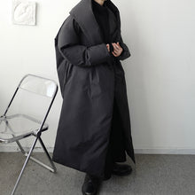 Load image into Gallery viewer, Hooded Cotton Loose Knee-length Cape Coat
