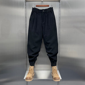 Winter Zippered Woolen Casual Trousers