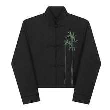 Load image into Gallery viewer, Retro Embroidered Stand Collar Short Buttoned Jacket
