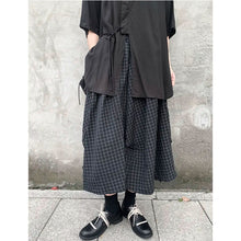 Load image into Gallery viewer, Pleated Irregular Plaid Skirt
