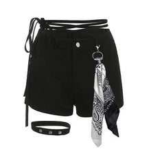 Load image into Gallery viewer, Leg Chain Belt High Waist Strap Shorts
