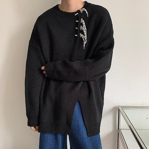 Vintage Asymmetrical Slit Sweater