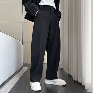 Straight Wide-leg Woolen Thickened Scimitar Pants