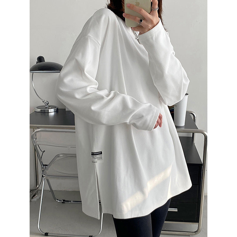 Loose White Long-sleeved Shirt