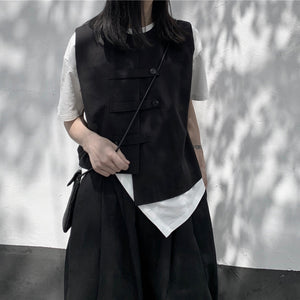 Irregular Strap Casual Vest