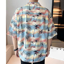 Load image into Gallery viewer, Beach Resort Summer Coconut Tree Print Short Sleeve Shirt
