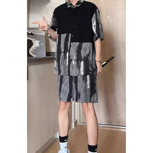 Load image into Gallery viewer, Summer Ice Silk Shirt and Shorts Two Piece Set
