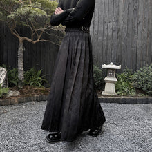 Load image into Gallery viewer, Vintage Jacquard Pleated One-piece Buckle Long Skirt
