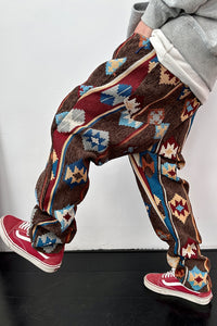 Street Ethnic Jacquard Casual Pants