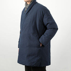 Loose Mid-length Slanted Jacket