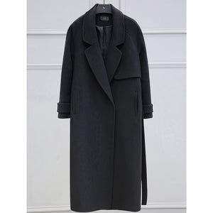 Black Woolen Loose Coat